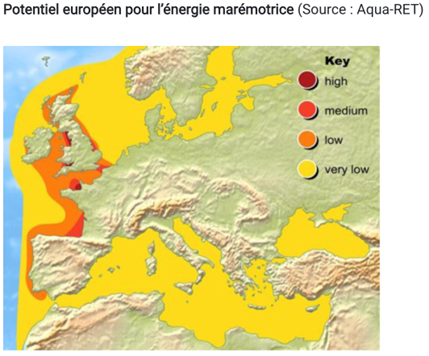 Potentiel européen pour l'énergie marémotrice