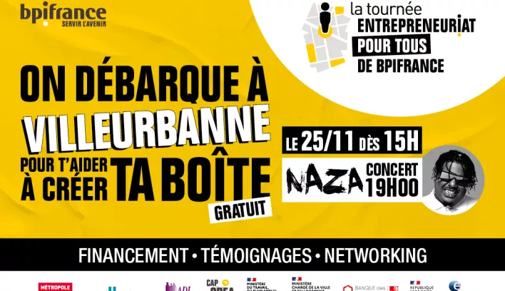Participez à la tournée Entrepreneuriat Pour Tous à Villeurbanne le 25 novembre