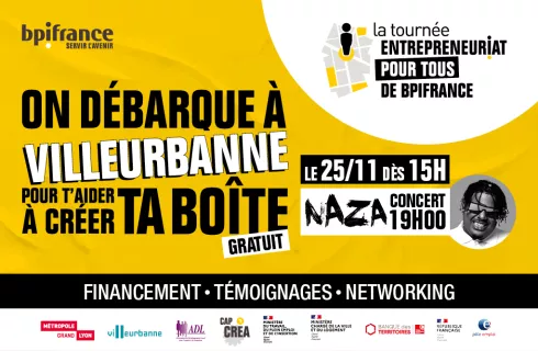 Participez à la tournée Entrepreneuriat Pour Tous à Villeurbanne le 25 novembre